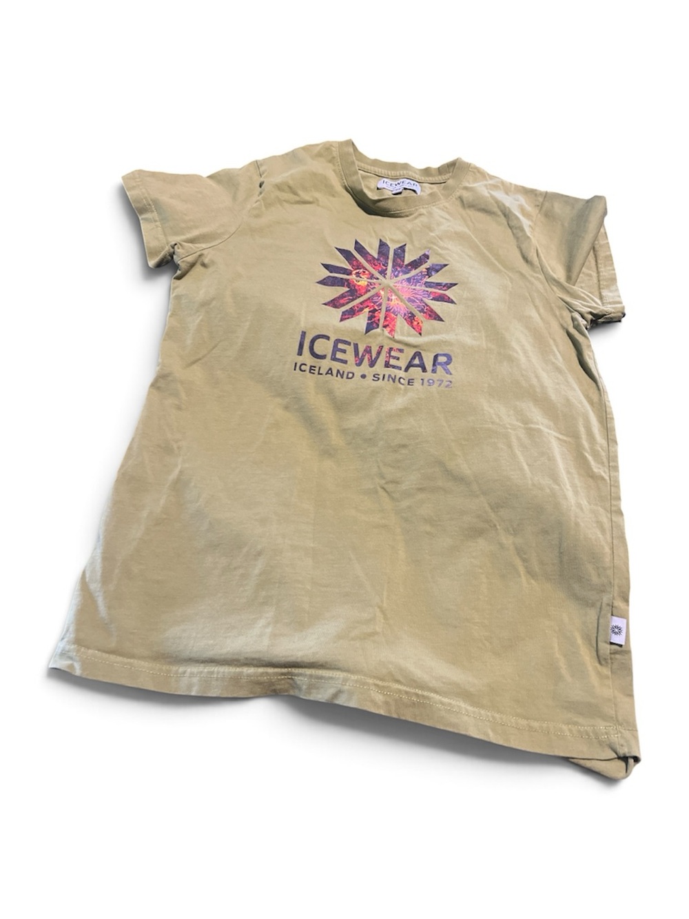 Icewear Kids' Short Sleeve Logo Tee in Olive